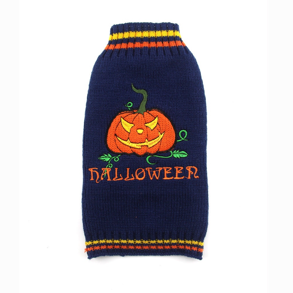 Pumpkin Sweater Dog Clothes Halloween