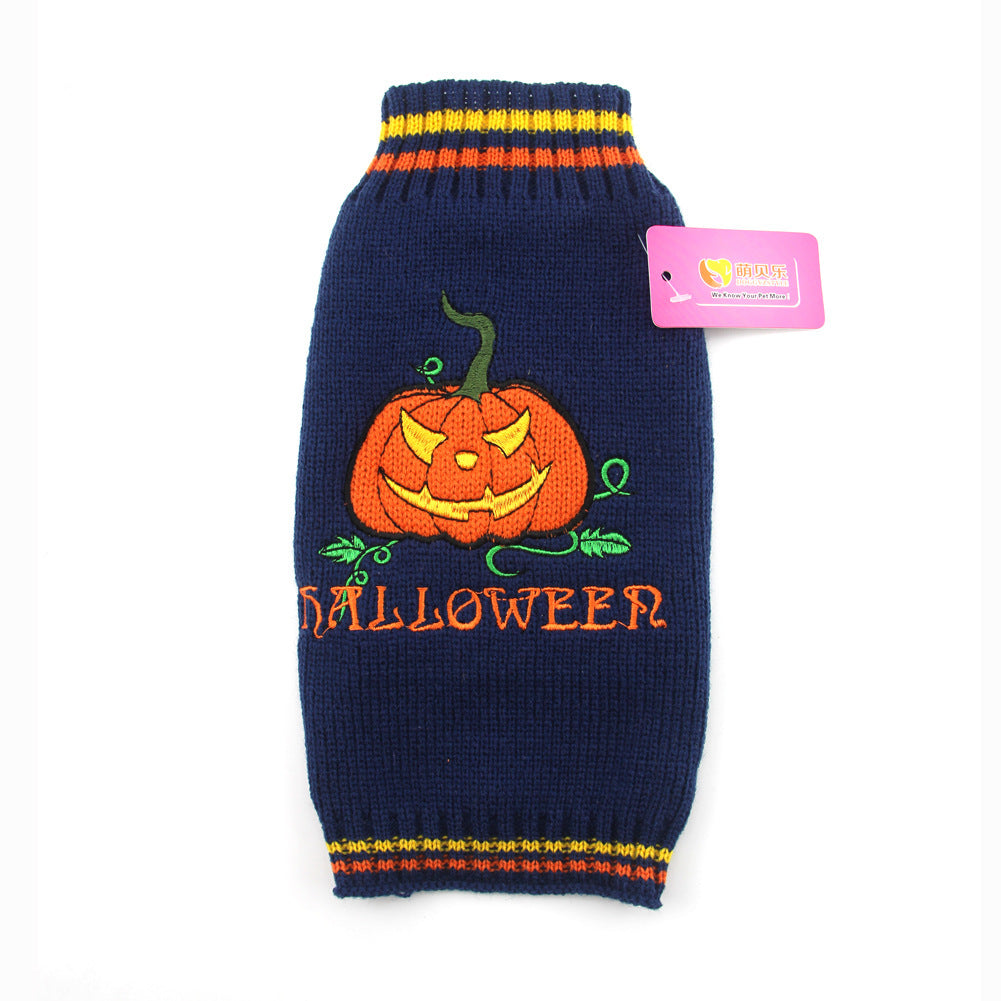 Pumpkin Sweater Dog Clothes Halloween